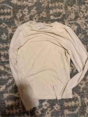 Lightweight Long Sleeve Top in Cream